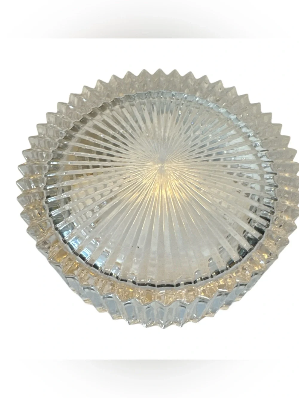 Vintage Mikasa Diamond Fire Hostess Crystal Dish (S 0 091226)